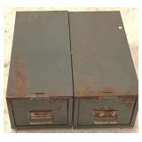 2 Metal file Cabinets - 6" x 8" x 16"