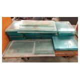 Lot of Assorted Glass Panels (Cart Not Included)