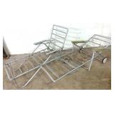 2 Vintage Lounge Chairs - 28" x 60" x 32"