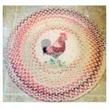 Braided Rooster Rug 36"