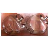 2 Lidded Glass Store Jars 8"
