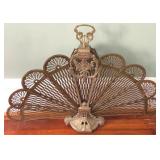 Vintage Brass Expandable Fire Fan