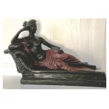 Deco Style Chalkware Nude Statue