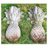 Pair Concrete Pineapple Decor 20 x 12