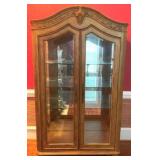 Vintage Carved Dome Top Curio Cabinet