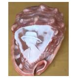 Carved Conch Shell w/ Portrait