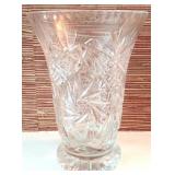 Cut Glass Vase 12"