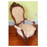 Carved Victorian Parlor Chair