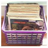 Plastic Crate w/ LP Records