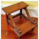 Carved Mahogany Bed Steps 15 x 17 x 18