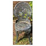 Vintage Cast Iron Chair 33 x 14 x 15