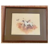 Framed Bird Dog Print 17 x 21