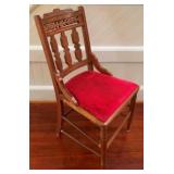 Victorian Carved Walnut Parlor Chair