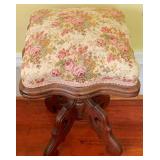 Victorian Upholstered Top Stool
