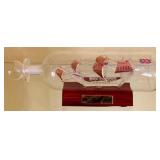 Glass Bottle w/ Ship 3 x 9