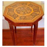 Inlaid Music Box Table 20 x 18 x 18