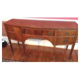 Vintage Mahogany Bow Front Sideboard