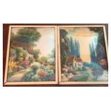 Pair Framed Prints in Bubble Frames 5 x 4.5