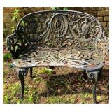 Vintage Cast Iron Bench 30 x 37 x 14