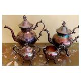 Silver Plate 4 pc Tea Set