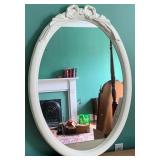 Oval Carved & Painted Mirror 40 x 28