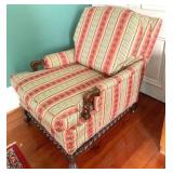 Vintage Barley Twist Carved Arm Chair