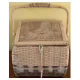 Vintage Sewing Basket 8 x 10 x 10