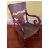 Vintage Mahogany Rocking Chair 36 x 22 x 19