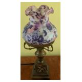 Vintage Table Lamp w/ Art Glass Shade