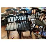 Set of 6 Vintage Wood Chairs 28 x 18 x 19