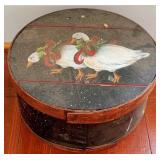 Painted Wood Round Box 8 x 16