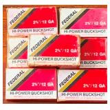 7 Federal 12 ga Buckshot Boxes