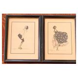 Pair Framed Prints 8 x 6