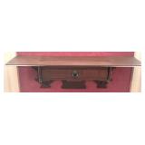 Eastlake Walnut 1 Drawer Wall Shelf