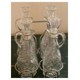 4 pc Cruet Set in Holder 9"