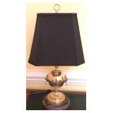 Brass Lion Adorned Lamp 30"