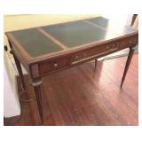Vintage Tooled Leather Top Writing Desk