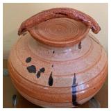 Signed Studio Art Pottery Lidded Pot 5 x 5