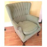 Vintage Claw Foot Channel Back Chair