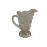 Early Pressed Glass Pitcher 8"
