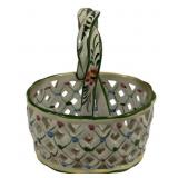 Reticulated Porcelain Basket 6 x 8 x 5