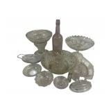 Assorted Pressed Glass