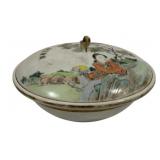 Oriental Porcelain Covered Box 5 x 8