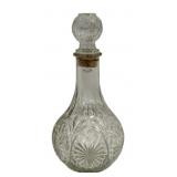 Pressed Glass Decanter 10.5"