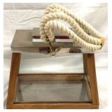 Lantern Decor, Rope Handle - 9" x 15" x 11"