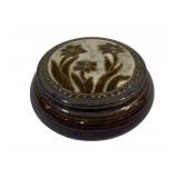 Art Pottery Signed Covered Box 4 x 8