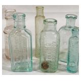 Lot of 6 Antique Glass Bottles