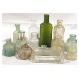 Lot of 12 Antique Glass Bottles