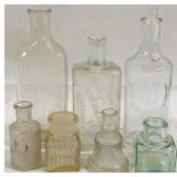 7 Vintage Glass Bottles