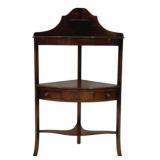 Antique Georgian Mahogany Corner Washstand